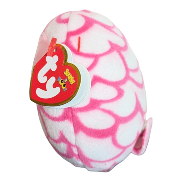 Ty Squish a Boo Pinky Owl 3" Plush Beanie Baby Keychain Clip - Picture 4 of 5